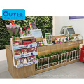 Modern Cosmetic Shop Interior Design Wood Cosmetic Display Showcase Metal Skin Care Display Stand Cosmetic Furniture